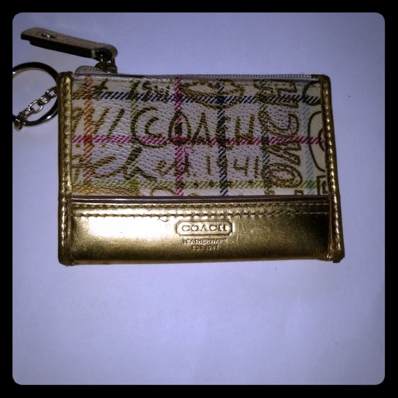 Coach Handbags - FINAL PRICE COACH Poppy Graffiti gold change purse